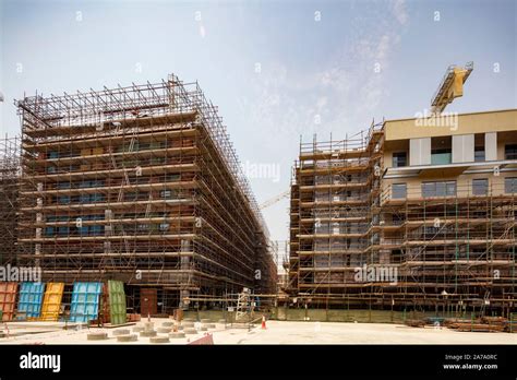 Construction in Masdar City campus of Khalifa University of Science and ...