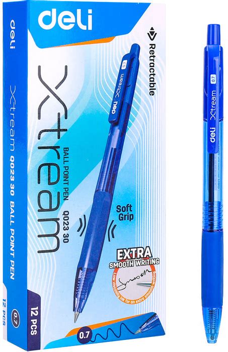 Ручка шариковая набор 12 шт. Deli X-tream EQ02330-P автоматическая ...