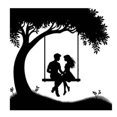 Tree Swing Silhouette Vectors And Illustrations For Free Download