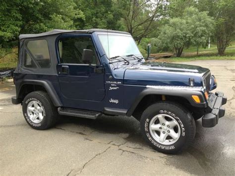 Find Used 2001 Jeep Wrangler Sport 5 Speed 40 Straight 6 No Reserve In Waterbury