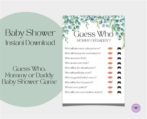 Guess Who Baby Shower Game, Baby Shower Game, Guess Who Game, Baby Shower Game, Baby Shower Game ...