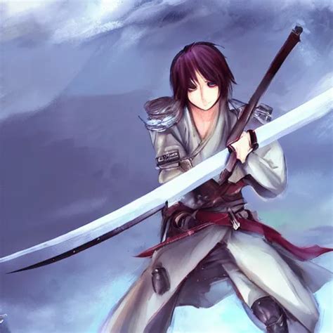 Anime Swordsman Male Fantasy Battlefield Stable Diffusion