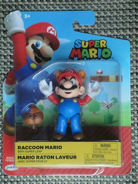 Jakks Super Mario Bros Raccoon Mario With Super Leaf Action Figure 4 Series 3489725440