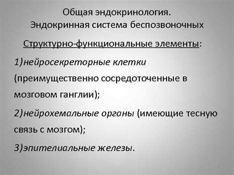 Эндокринная система 1 Общая эндокринология Характеристика системы
