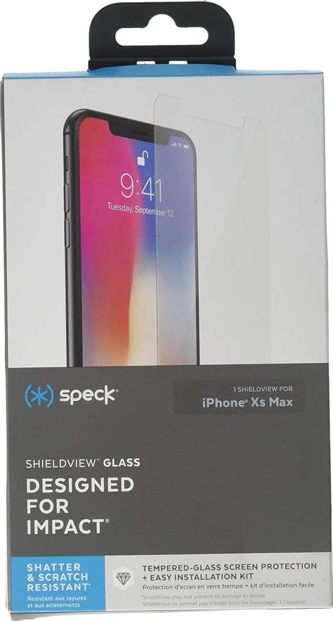 Speck Products Shieldview Glass Screen Protector For Iphone Xs Max Clear Cell