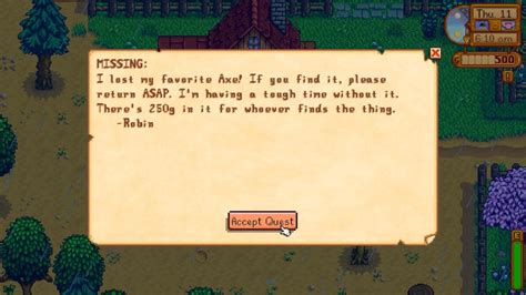 Where is Robin's Lost Axe in Stardew Valley? - VGKami