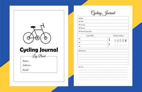 Cycling Journal Log Book 11856240 Vector Art At Vecteezy