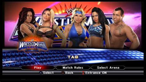 Wwe Ashley Maria Vs Melina Beth Phoenix W Santino Marella All