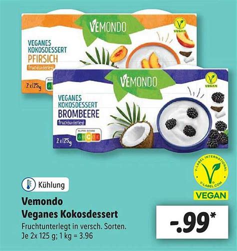 Vemondo Veganes Kokosdessert Angebot Bei Lidl Prospekte De