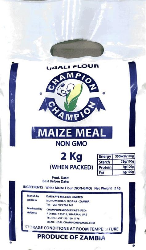 Ugali Flour Maize Meal 2kg - African Market Dubai