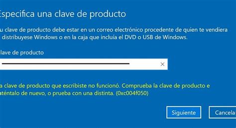 Solución al error 0xc004f050 al activar Windows 10 Zentinels NET