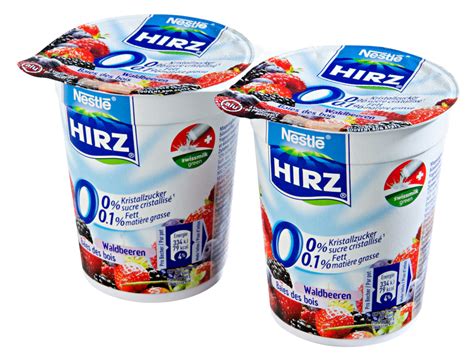 Nestlé Hirz Joghurt mit Waldbeeren 0 Fett 2 x 180 g