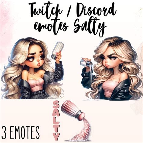 Chibi Emotes Twitch Blonde Etsy