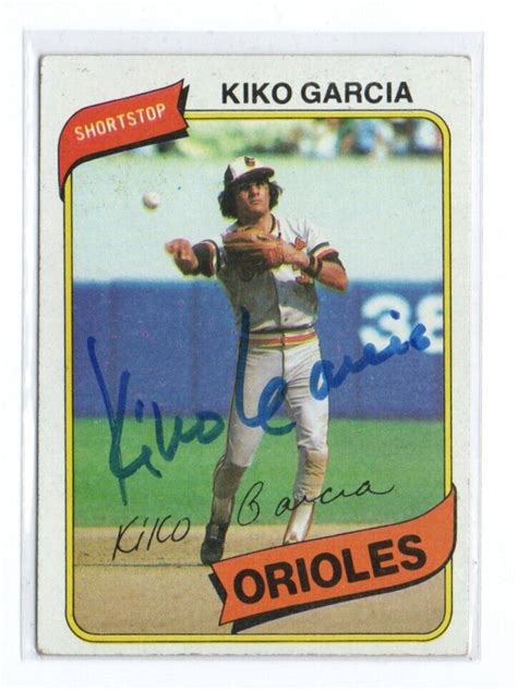 KIKO GARCIA BALTIMORE ORIOLES 1980 TOPPS IP TTM AUTOGRAPH AUTO EBay