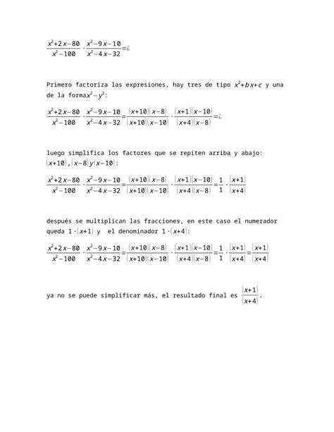 DOCX Ejercicio Multiplicación de Fracciones Algebraicas DOKUMEN TIPS