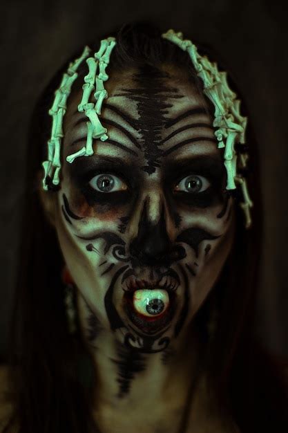 Premium Photo Close Up Portrait Of Man Wearing Mask Against Black