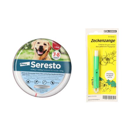 Seresto Halsband für große Hunde Zeckenzange Set 1 Sparset online