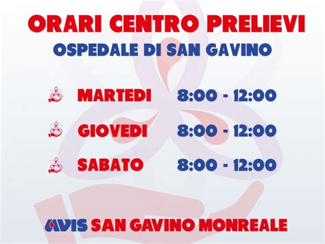 Calendario Prelievi Provinciale Avis San Gavino Monreale