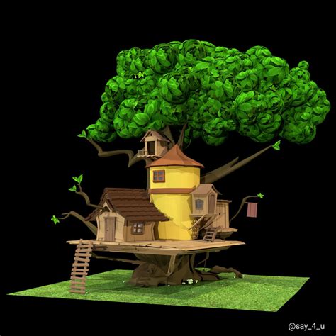 Treehouse Tree House 3d Model Cgtrader