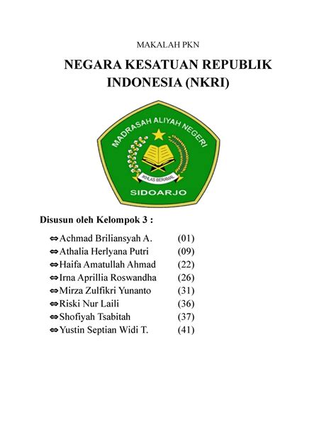 Negara Kesatuan Republik Indonesia Nkri Makalah Pkn Negara Kesatuan