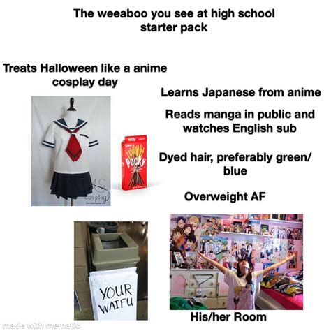 The Weeaboo You See At High School Starter Pack R Starterpacks