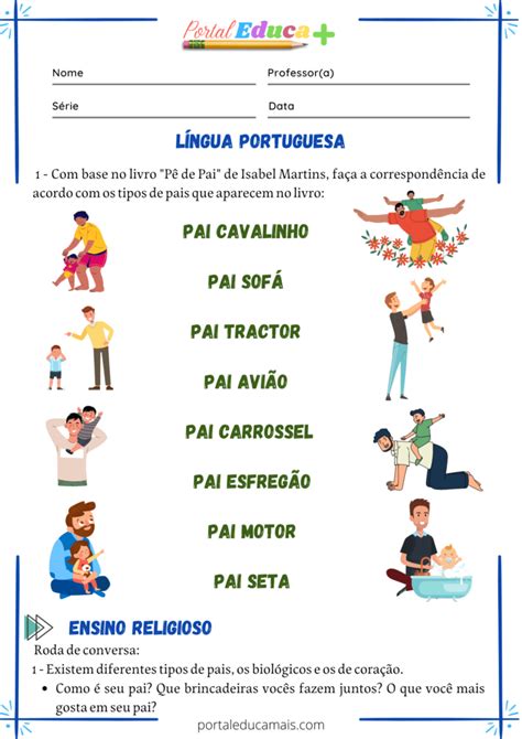 Dia dos Pais Atividades 1º ano Portal Educa Mais