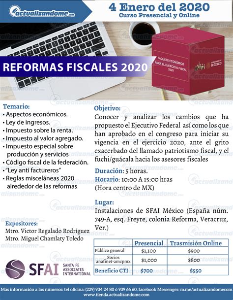 Reformas Fiscales 2020 Presencial Y Online Tienda