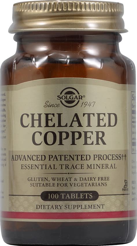 Solgar Chelated Copper -- 100 Tablets - Vitacost