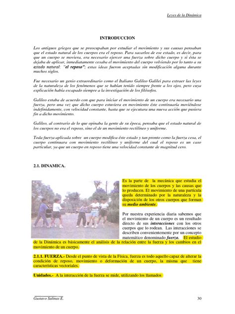 Clase1 Dinámica Fuerza Clases Y Unidades Leyes De Newton Resumen