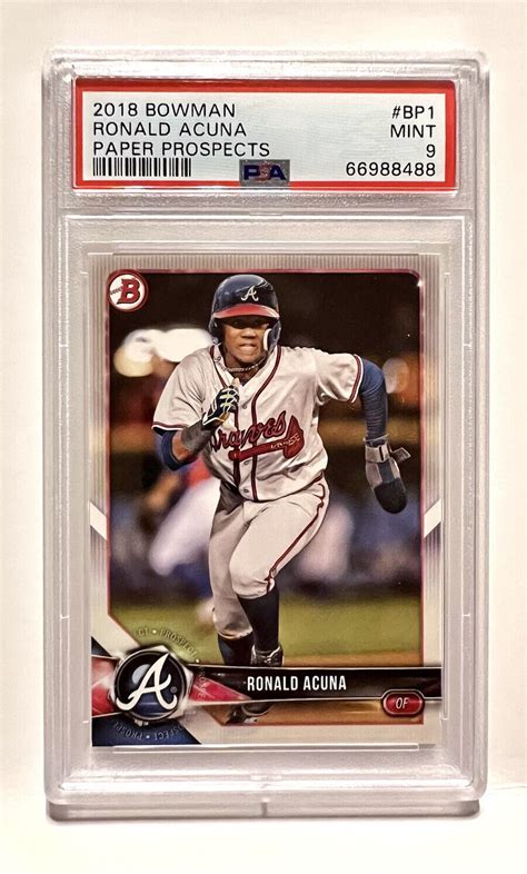 Bowman Bp Ronald Acuna Paper Prospects Psa Mint Ebay