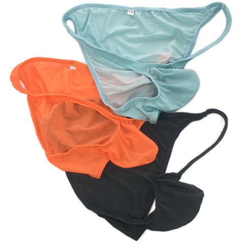 K7032 K703 Mens Underwear Tanga Bikini Contoured Pouch Narrow Waist Silky Soft EBay