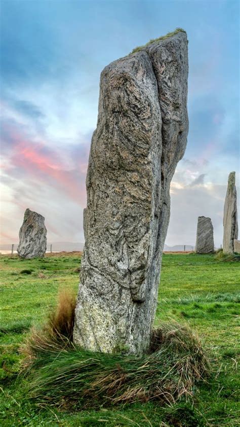 Calanais Standing Stones On The Isle Of Lewis In Scotland On A Cloudy