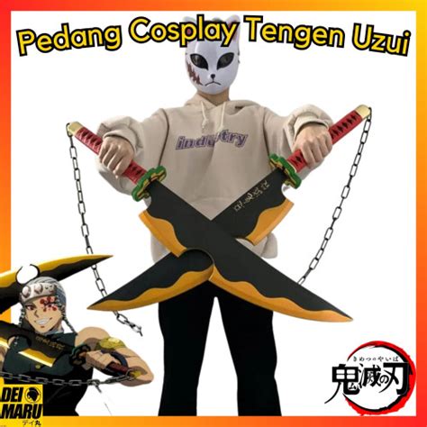 Promo Replika Pedang Kayu Cosplay Tengen Uzui Anime Kimetsu No Yaiba