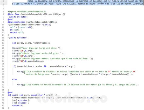 Poo Objective C Cantidad De Baldosas Sobre El Piso Tutorias Co