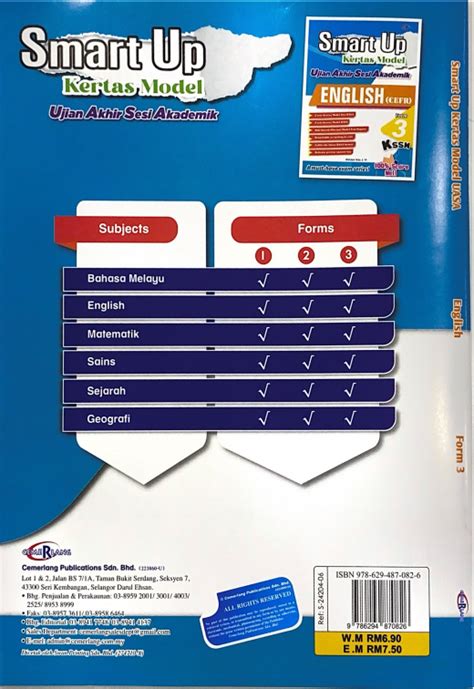 Smart Up Kertas Model Uasa English Form No Online Bookstore