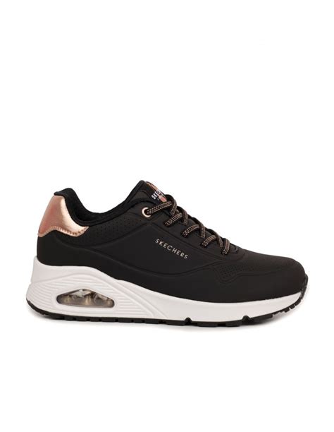 SKECHERS Uno Shimmer Away Negras Mujer PERA LIMONERA