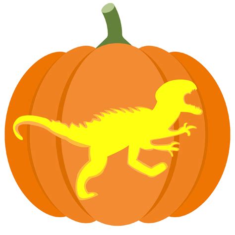 Dinosaur Pumpkin Stencil Free Printable Papercraft Templates