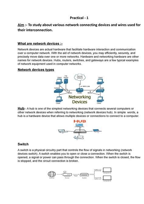 Cn Full File Practical 1 Aim To Study About Various Network