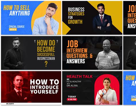 Youtube Thumbnails Design Or Thumbnails Folio On Behance