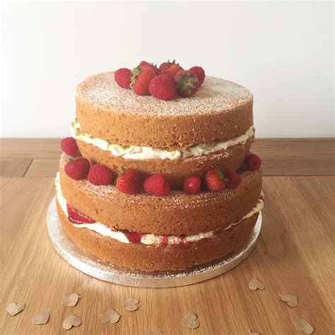 DIY Naked Sponge Wedding Cake Hello Deborah