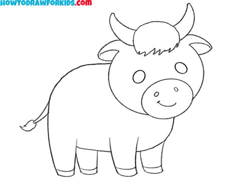 How To Draw An Ox Easy Drawing Tutorial For Kids