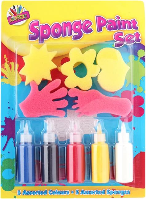 The Art Boxartbox Sponge Painting Set 9 Pieces Uk Home