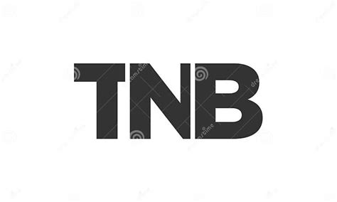 tnb logo design template  strong  modern bold text initial