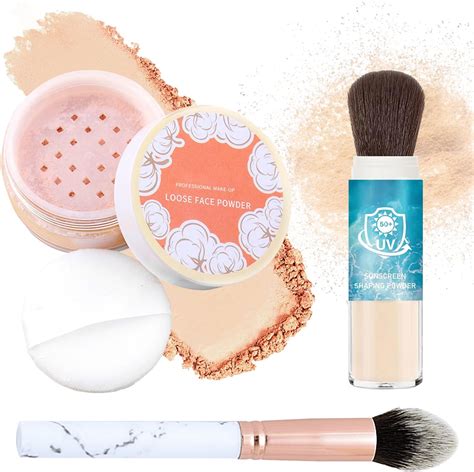 Amazon W7 Loose Face Powder Trio 3 Piece Set Banana Nude Pink Toned Powders Ultra