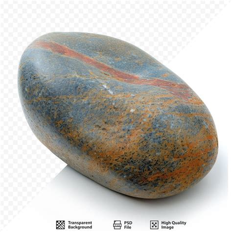 Разноцветный гладкий камень на белом изолированном фоне | Премиум PSD Файл