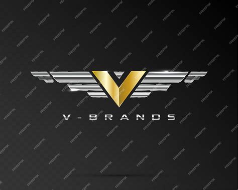 Premium Vector | V Brands Luxury Logo Metallic Gold Stylish Design