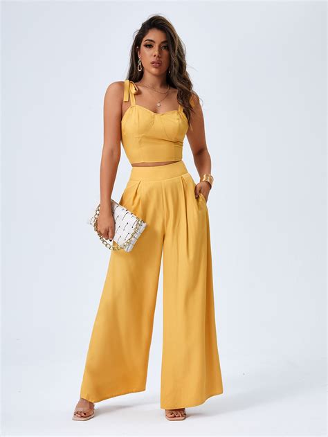 Custom Clothing Roupas Femininas Vestido De 2 Two Piece Women Pants Set