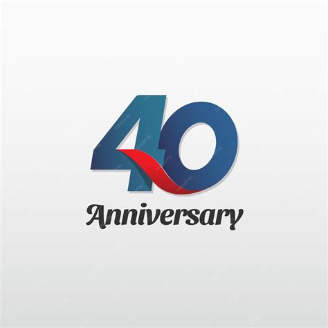 Premium Vector 40 Anniversary Logo