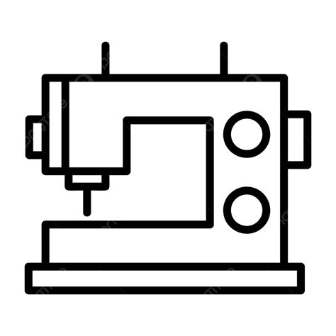 Sewing Machine Line Icon Vector Sewing Machine Icon Dresser