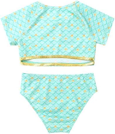 Ranrann Ranrann Kinder M Dchen Zweiteilige Badekleidung Badeanzug Bikini Tankini Set Kurzarm